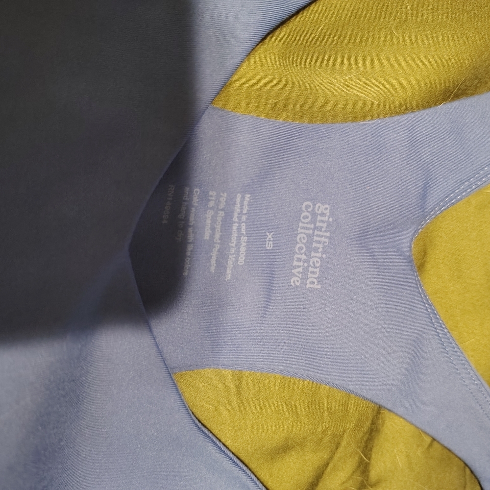 Girlfriend Collective Blue Sports Bra